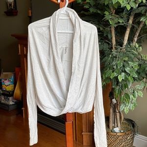 Lululemon Iconic wrap sweater, light beige grey colour